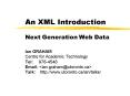 An XML Introduction PowerPoint PPT Presentation