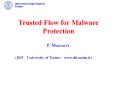 Trusted Flow for Malware Protection PowerPoint PPT Presentation