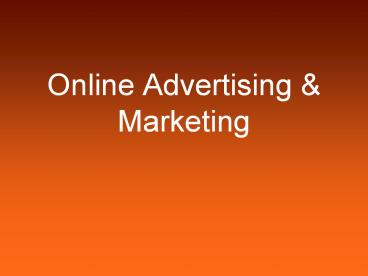 Online Advertising