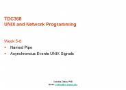 TDC368 UNIX and Network Programming