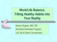 WorkLife Balance: Fitting Healthy Habits into Your Reality PowerPoint PPT Presentation