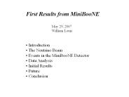 First Results from MiniBooNE