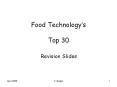 Food Technologys Top 30 PowerPoint PPT Presentation
