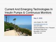 Current And Emerging Technologies In Insulin Pumps