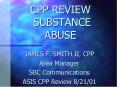 CPP REVIEW SUBSTANCE ABUSE PowerPoint PPT Presentation