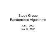 Study Group Randomized Algorithms