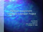 Midterm Assignment: Literature Extension Project