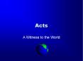 Acts PowerPoint PPT Presentation