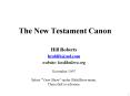 The New Testament Canon PowerPoint PPT Presentation