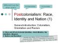 Postcolonialism: Race, Identity and Nation (1) PowerPoint PPT Presentation