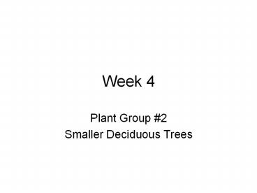 PPT – Week 4 PowerPoint presentation | free to download - id: 1b9dc-Nzg5Z