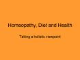 Homeopathy, Diet and Health PowerPoint PPT Presentation