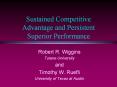 Sustained Competitive Advantage and Persistent Superior Performance PowerPoint PPT Presentation