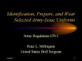 Identification, Prepare, and Wear Selected Army-Issue Uniforms PowerPoint PPT Presentation