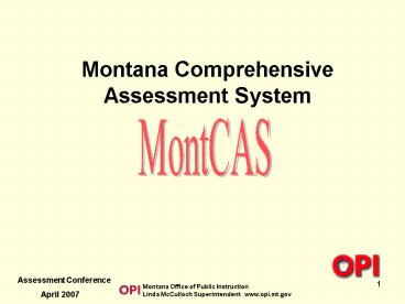 Montana Comprehensive Assessment System