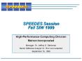 SPEEDES Session Fall SIW 1999 PowerPoint PPT Presentation