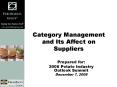 Category Management and Its Affect on Suppliers PowerPoint PPT Presentation