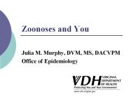 Zoonoses and You