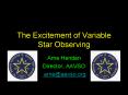 The Excitement of Variable Star Observing PowerPoint PPT Presentation