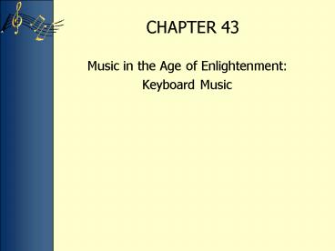 Music in the Age of Enlightenment: