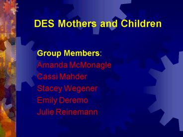 DES Mothers and Children