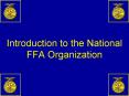 Introduction to the National FFA Organization PowerPoint PPT Presentation
