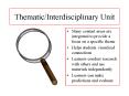 ThematicInterdisciplinary Unit PowerPoint PPT Presentation
