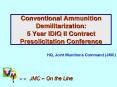 Conventional Ammunition Demilitarization: 5 Year IDIQ II Contract Presolicitation Conference PowerPoint PPT Presentation