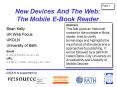 New Devices And The Web: The Mobile EBook Reader PowerPoint PPT Presentation