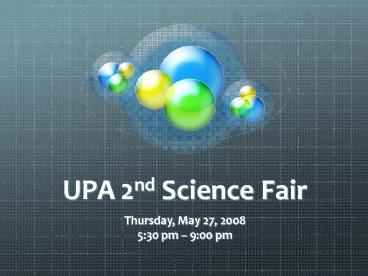 UPA 2nd Science Fair