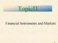 Financial Instruments and Markets PowerPoint PPT Presentation