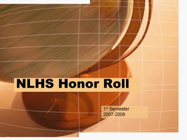 NLHS Honor Roll