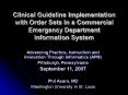 Clinical Guideline Implementation with Order Sets in a Commercial Emergency Department Information S PowerPoint PPT Presentation