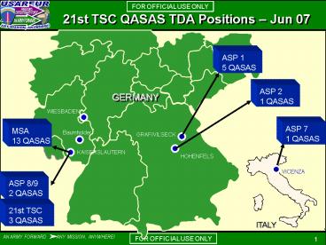 21st TSC QASAS TDA Positions Jun 07