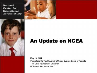 An Update on NCEA