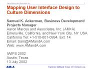 Mapping User Interface Design to Culture Dimensions