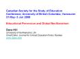 Canadian Society for the Study of Education Conference, University of British Columbia, Vancouver 31 PowerPoint PPT Presentation