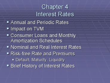 Chapter 4 Interest Rates