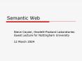 Semantic Web PowerPoint PPT Presentation