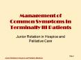 Management of Common Symptoms in Terminally Ill Patients PowerPoint PPT Presentation