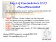 Days of Remembrance 2007 Volunteers needed PowerPoint PPT Presentation