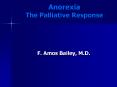 Anorexia The Palliative Response PowerPoint PPT Presentation