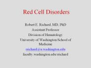 Red Cell Disorders