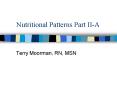 Nutritional Patterns Part IIA PowerPoint PPT Presentation