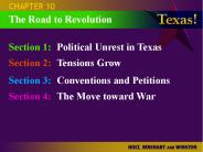 Section 1:Political Unrest in Texas