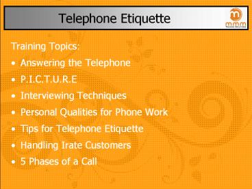 Telephone Etiquette Tips