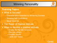 Developing and Maintaining a Pleasing Personality