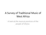 A Survey of Traditional Music of West Africa