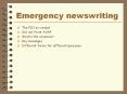 Emergency newswriting PowerPoint PPT Presentation