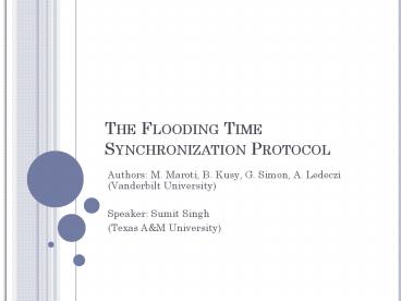 The Flooding Time Synchronization Protocol